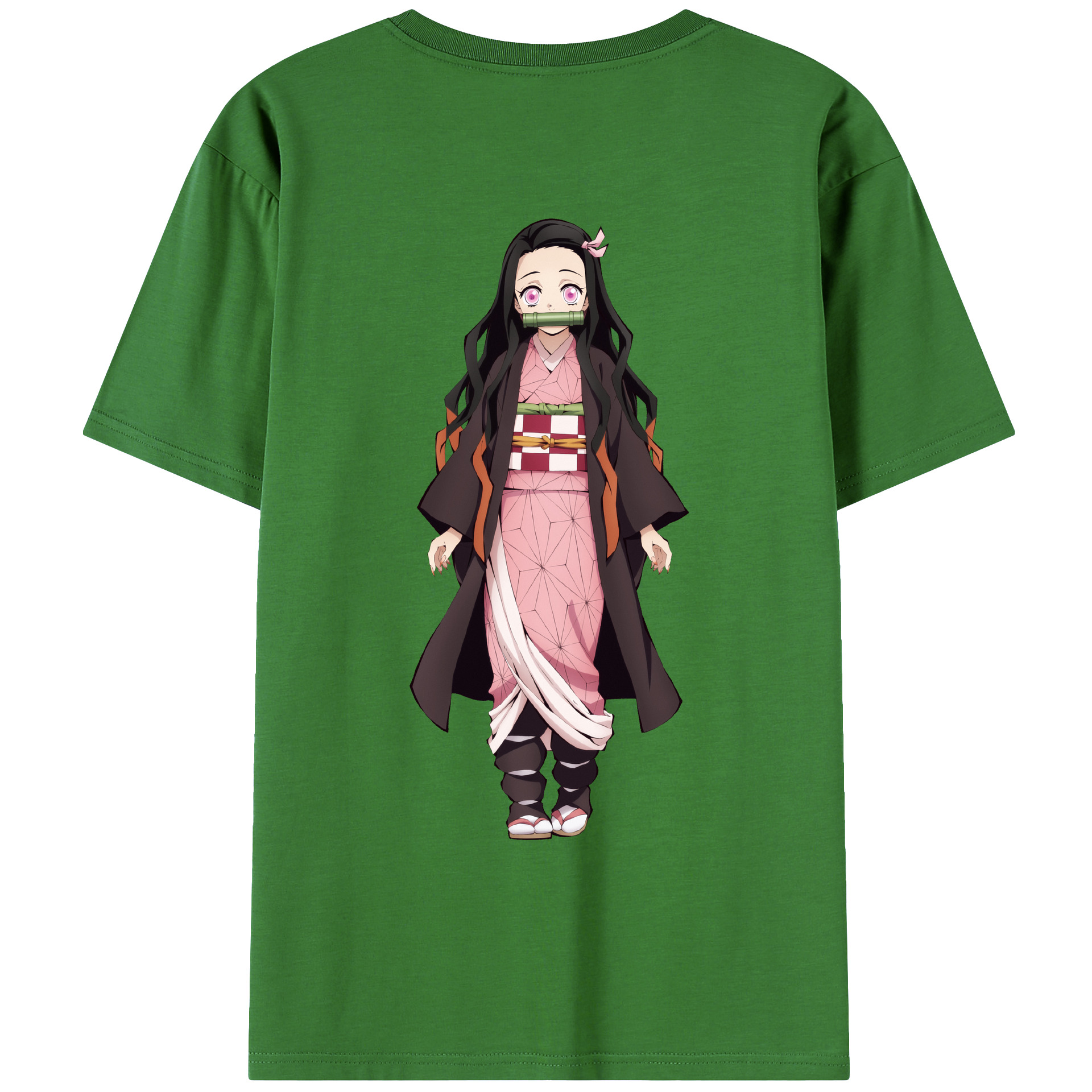 （画像用） 鬼滅の刃（きめつのやいば）竈門 禰󠄀豆子／かまど ねずこ Kamado Nezuko レディース半袖Tシャツ(バックプリント)